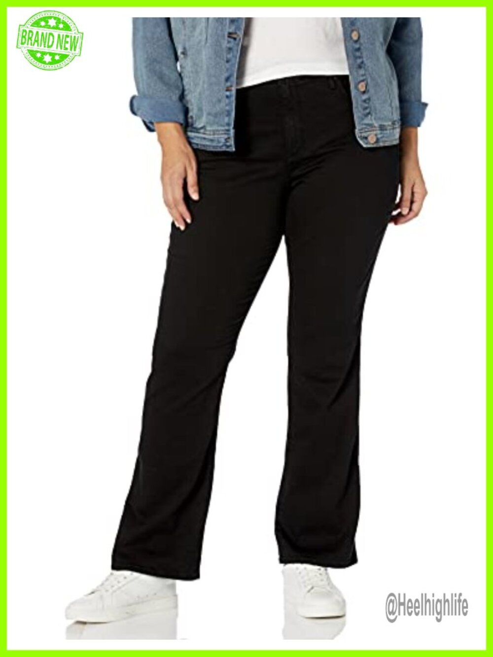 Plus Size Bootcut Jeans Mid Rise Lift Tuck Technology Flattering Fit